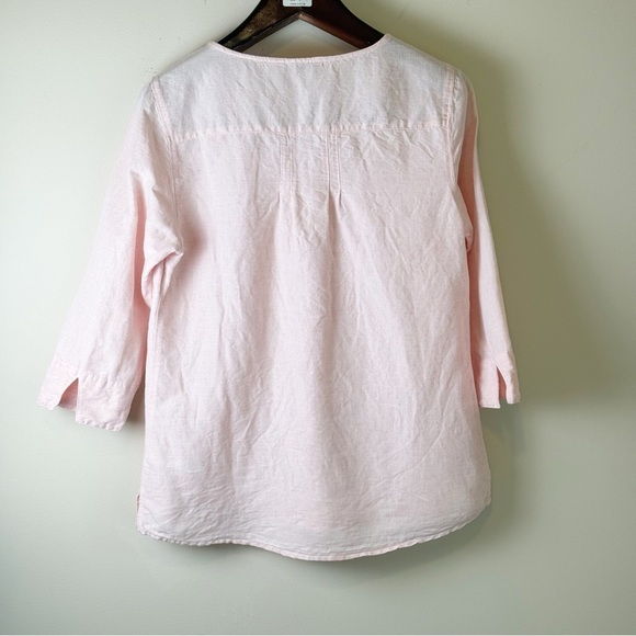 LLBEAN Pink Linen and Cotton Top - M Regular - Picture 2 of 6